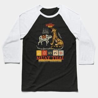 Muay Thai Sak Yant Tiger Tattoo Baseball T-Shirt